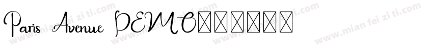 Paris Avenue DEMO字体转换